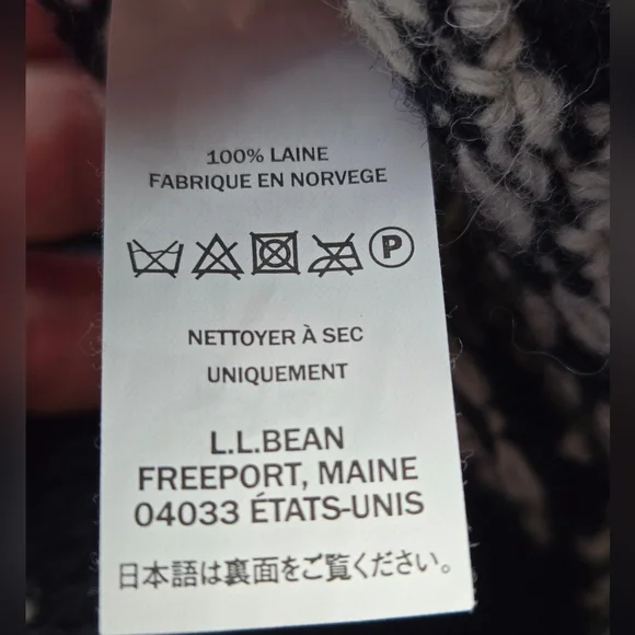 L.L. Bean Heritage Birdseye Wool Cardigan - Made in Norway - Picture 10 of 10